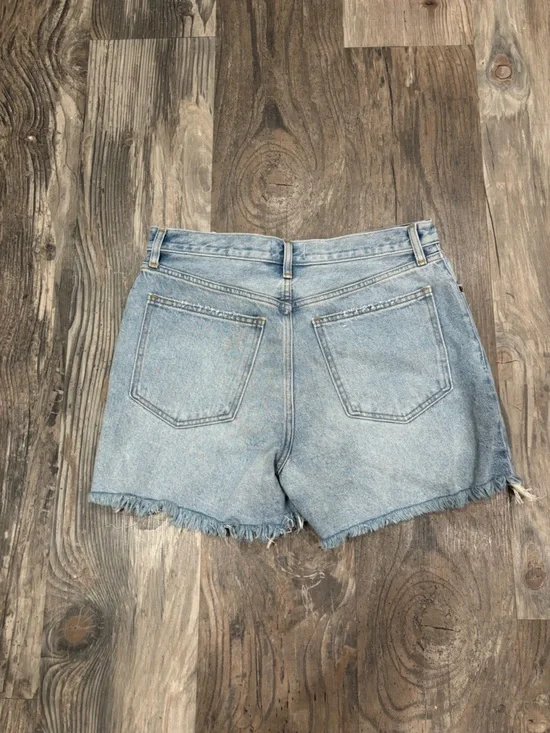 NWOT Abercrombie & Fitch Light Blue Distressed Denim Shorts - Picture 4 of 5